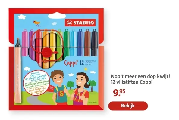 Aanbieding: 12 viltstiften Cappi