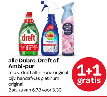Aanbieding: Dubro, Dreft of Ambi-pur