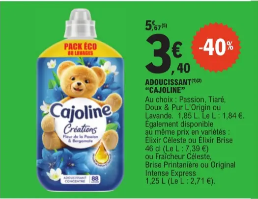 Offre: Adoucissant
