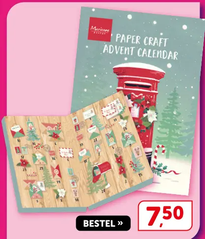 Aanbieding: Paper craft advent calendar