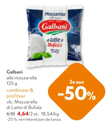 Promotie: Alle mozzarella