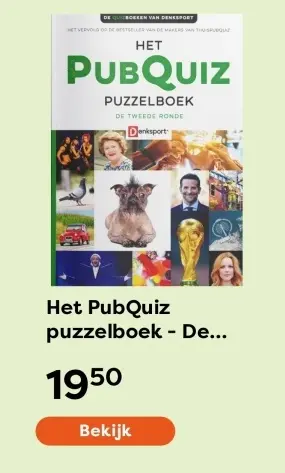 Aanbieding: Het PubQuiz puzzelboek - De...