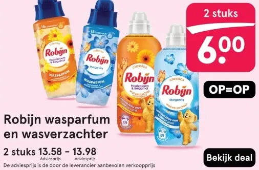 Aanbieding: Wasparfum en wasverzachter