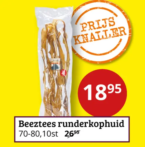 Aanbieding: Beeztees runderkophuid