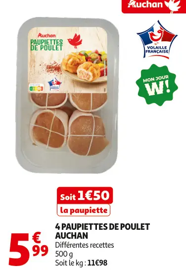 Promotie: Paupiettes de poulet