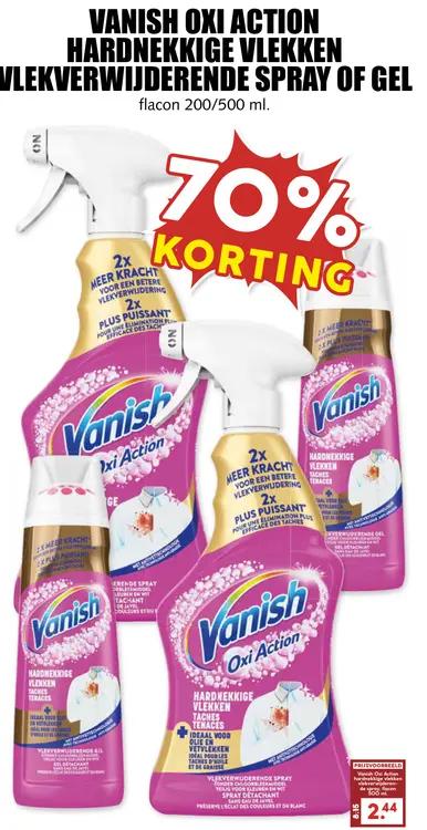 Aanbieding: Vanish Oxi Action hardnekkige vlekken vlekverwijderende spray of gel