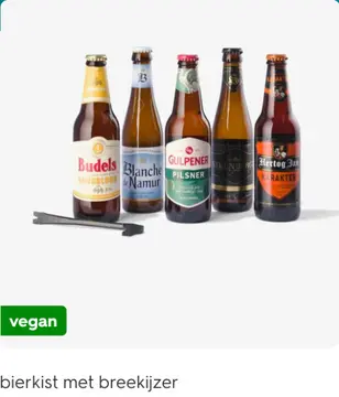 Aanbieding: bierkist met breekijzer