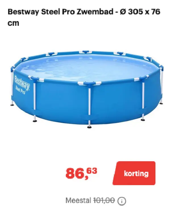 Promotie: Steel Pro Zwembad