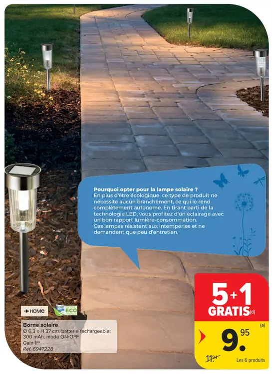 Offre: Borne solaire