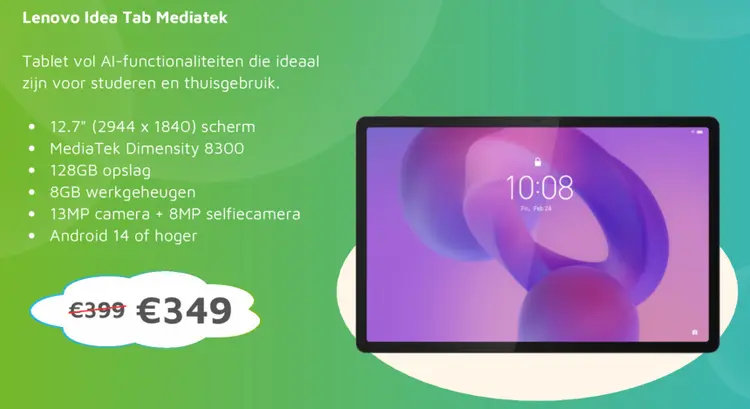 Aanbieding: Lenovo Idea Tab Mediatek