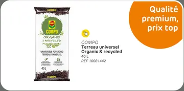 Offre: Terreau universel organic & recycled compo 40l