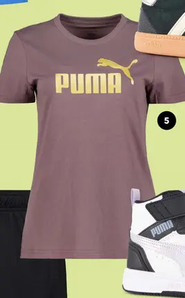 Aanbieding: Puma ESS Metallic No. 1 Logo dames sport T-shirt paars