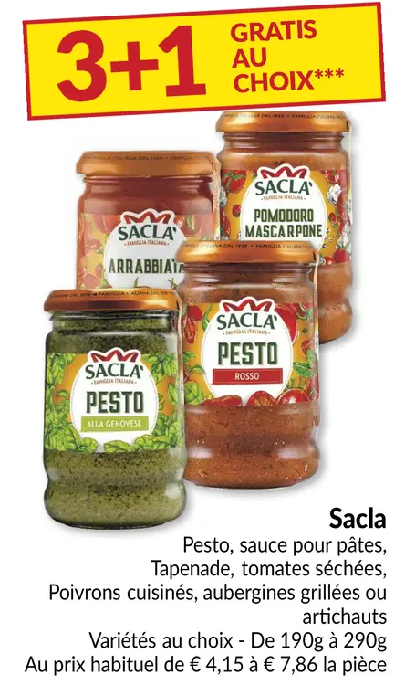 Offre: Pesto, sauce pour pâtes, Tapenade, tomates séchées