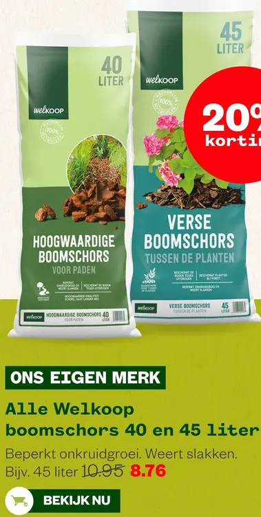 Aanbieding: Boomschors 40 en 45 liter