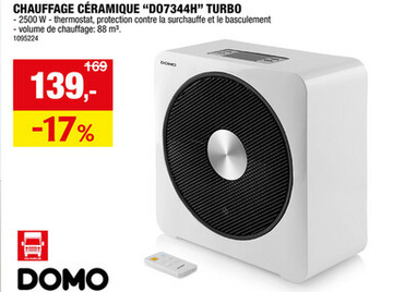 Offre: CHAUFFAGE CÉRAMIQUE "D07344H" TURBO