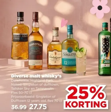 Aanbieding: Diverse malt whisky's