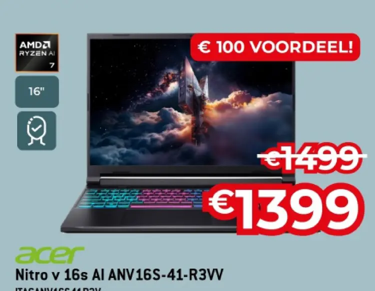 Promotie: Nitro v 16s AI ANV16S-41-R3VV