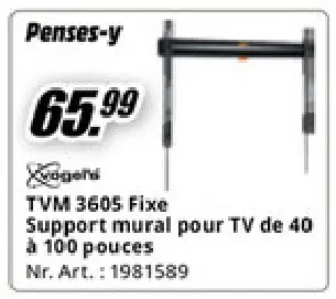 Offre: TVM 3605 Fixe Support mural pour TV