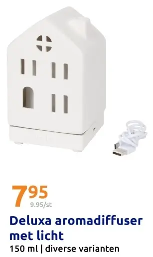 Aanbieding: Deluxa aromadiffuser met licht
