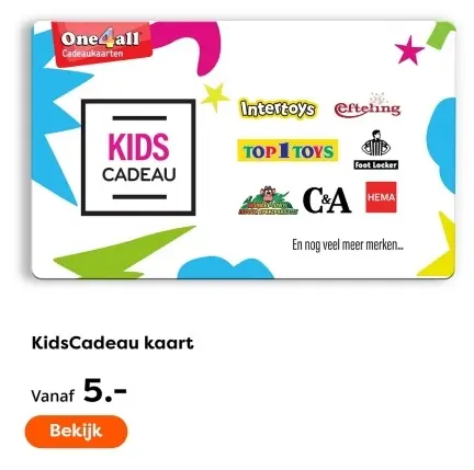 Aanbieding: KidsCadeau kaart