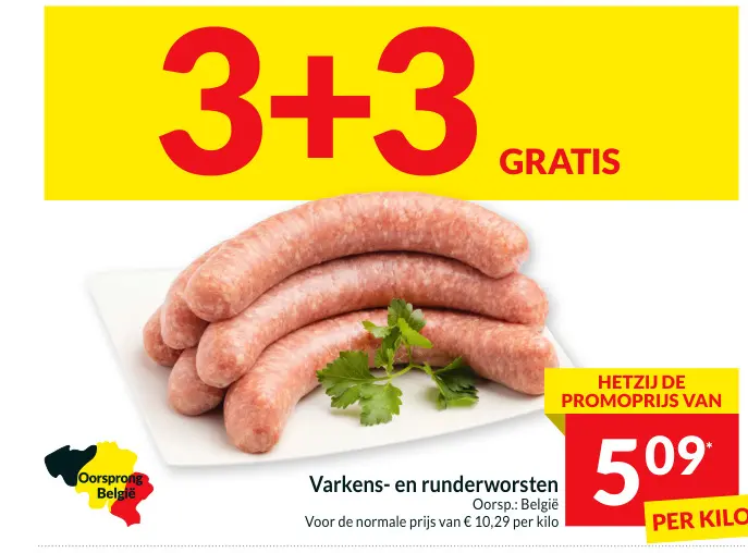 Promotie: Varkens- en runderworsten