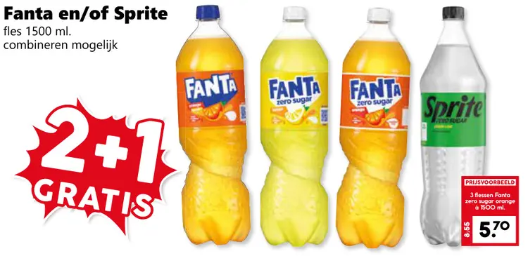 Aanbieding: Fanta en/of Sprite