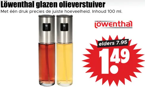 Aanbieding: Löwenthal Glazen olieverstuiver