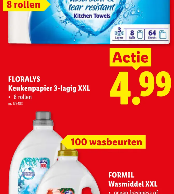 Promotie: Keukenpapier 3-lagig XXL