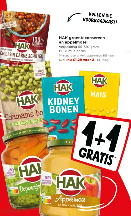 Promotie: Groenteconserven en appelmoes