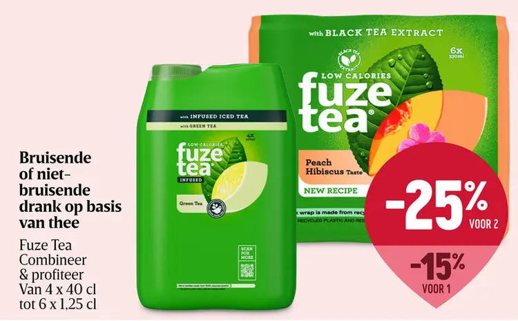 Aanbieding: Bruisende of niet-bruisende drank op basis van thee