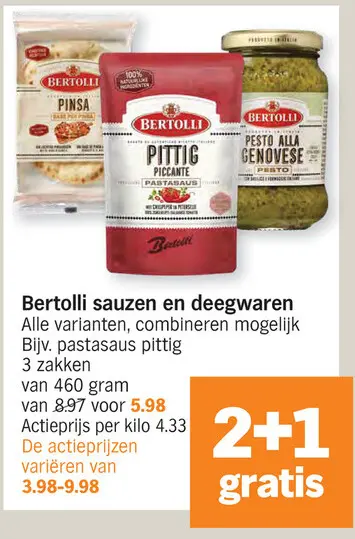 Promotie: sauzen en deegwaren