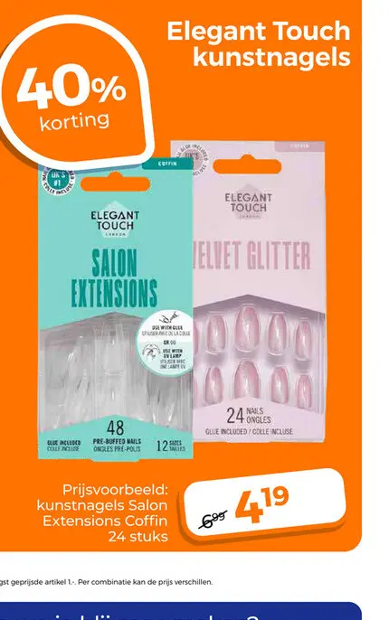 Aanbieding: Elegant Touch kunstnagels Salon