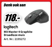 Promotie: MX Master 4 Graphite Draadloze muis