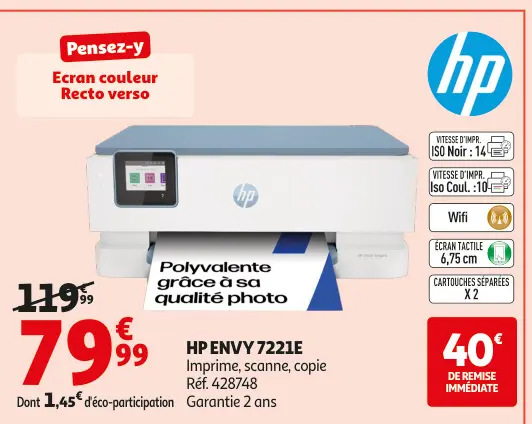 Offre: Hp envy 7221e