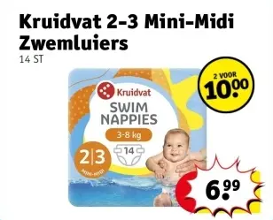 Aanbieding: Kruidvat 2-3 Mini-Midi Zwemluiers