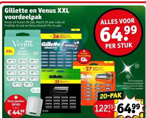 Aanbieding: Gillette en Venus XXL voordeelpak
