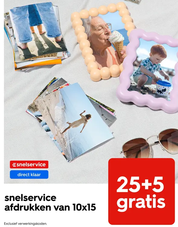 Promotie: snelservice afdrukken van 10x15