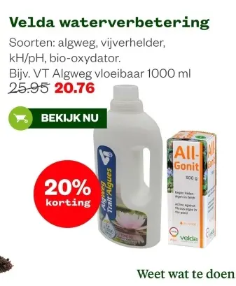 Aanbieding: Velda waterverbetering