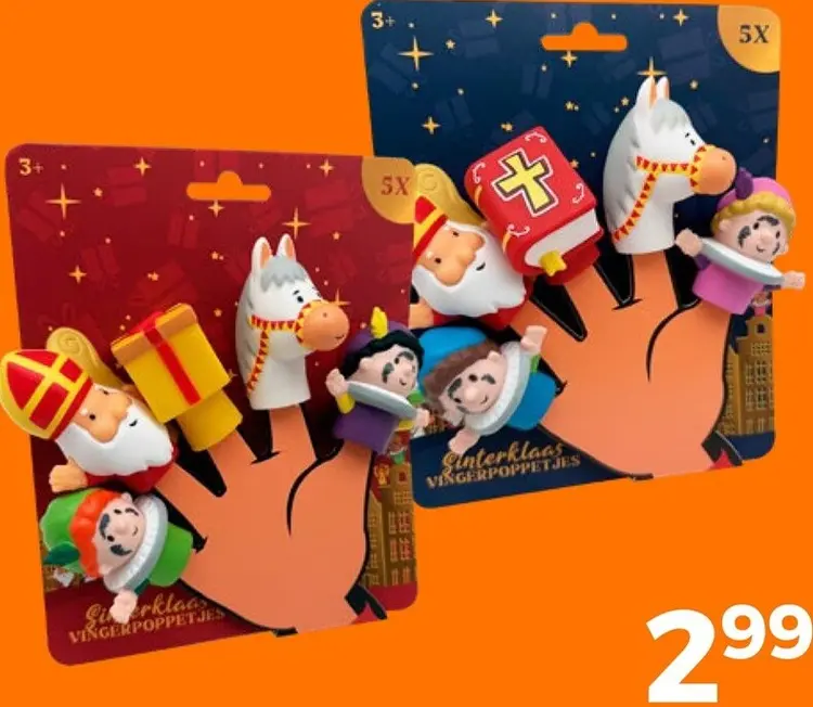 Aanbieding: Sinterklaas vingerpoppetjes