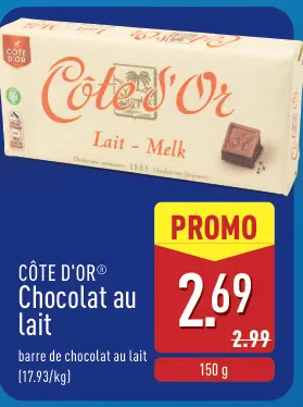 Offre: Chocolat au lait