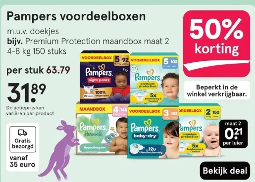 Aanbieding: Pampers voordeelboxen