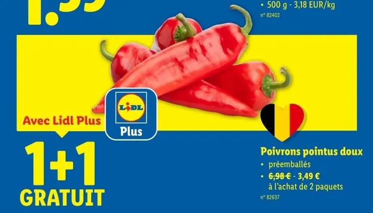 Offre: Poivrons pointus doux