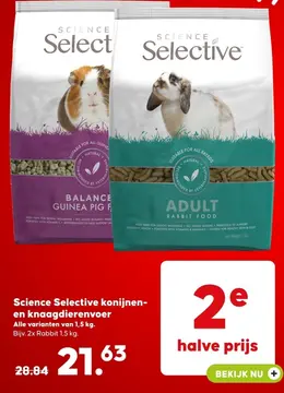 Aanbieding: Science Selective konijnen- en knaagdierenvoer