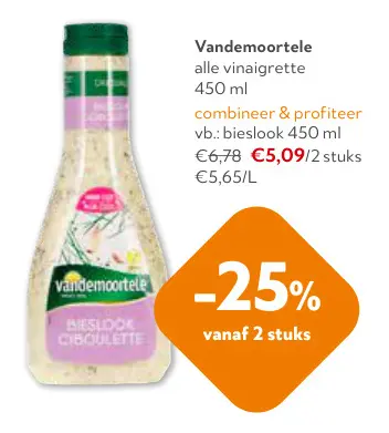 Promotie: Alle vinaigrette