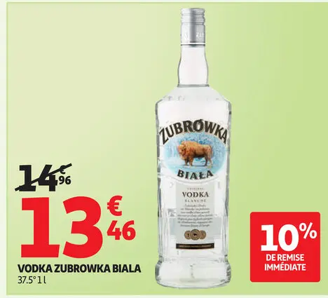 Offre: Vodka ZUBROWKA biala