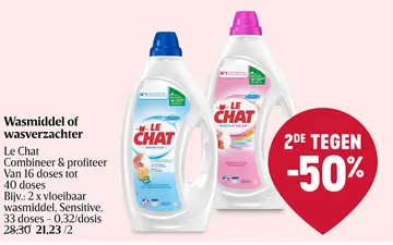Aanbieding: Le Chat Wasmiddel of wasverzachter