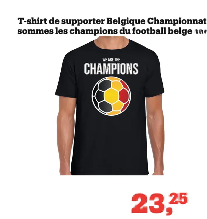 Offre: T-shirt de supporter Belgique Championnat
