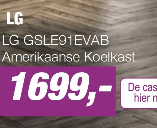 Aanbieding: LG GSLE91EVAB Amerikaanse Koelkast