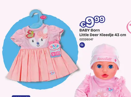 Aanbieding: BABY Born Deer kleedje 43cm