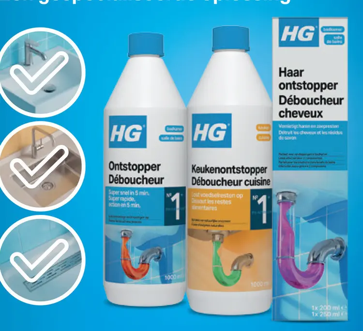 Promotie: HG Haar ontstopper Déboucheur cheveux